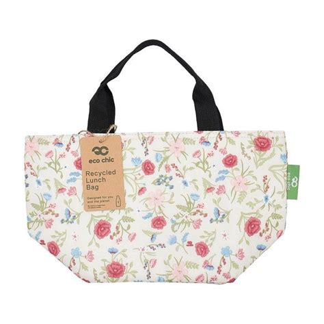 flower zipped lunch bag